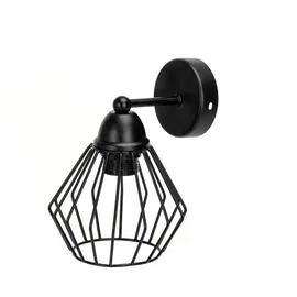 Metalowa lampa ścienna czarna z gwintem E27 o nowoczesnym designie