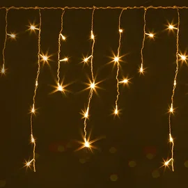 Lampki choinkowe sople fala 300 LED ciepłe 3 m na 3 baterie AA dla przytulnej at