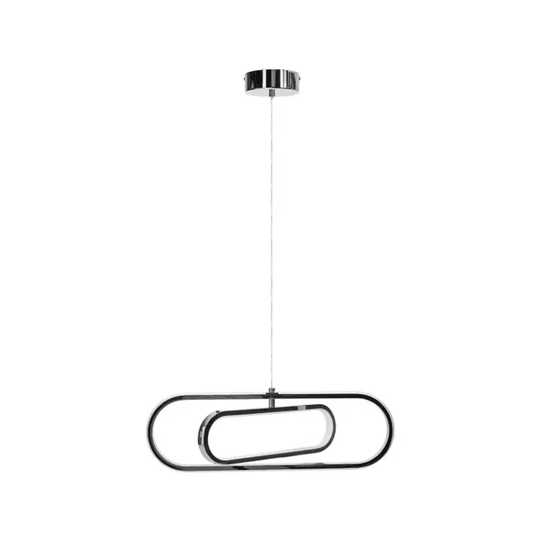 Nowoczesna chromowana lampa wisząca LED 35 W 3000K do salonu