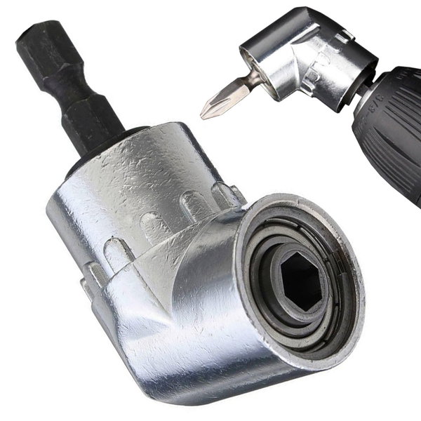 Adapter kątowy nasadka do wkrętarki uchwyt hex - Srebrny