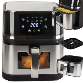Frytkownica beztłuszczowa air fryer duża do pieczenia 2400W 10L Verk Group