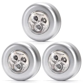 3x lampka nocna LED na baterie 3xAAA zimna barwa praktyczne oświetlenie