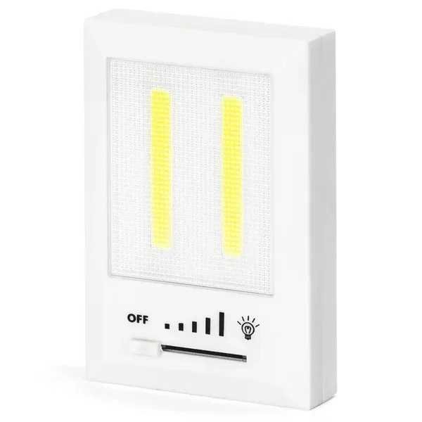 Lampka nocna 2 x COB 240 lm na baterie AAA x4 zimne światło do biura