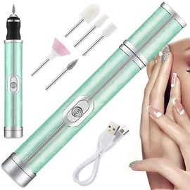 Frezarka do paznokci manicure pedicure frezy zestaw frezów usb akumulator - Ziel