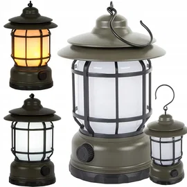 Lampa kempingowa biwakowa akumulatorowa led usb turystyczna hak pochodnia - Ziel