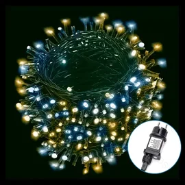 Niskonapięciowe lampki choinkowe 300 LED 15m z ciepłym i zimnym światłem dla wyj