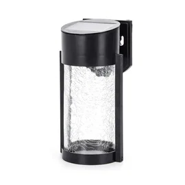 Lampa kinkiet ścienna solarna LED czarna 2700K do salonu energooszczędna
