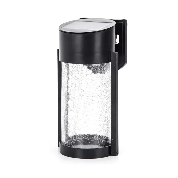 Lampa kinkiet ścienna solarna LED czarna 2700K do salonu energooszczędna