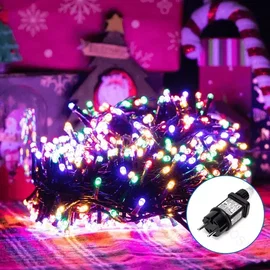 Sznur 20 m 400 LED lampek choinkowych RGBY z ciepłym światłem i zasilaczem dla w