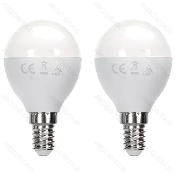 Zestaw 2 żarówek LED 11W 1060lm G45 E14 neutralna do biura Aigostar