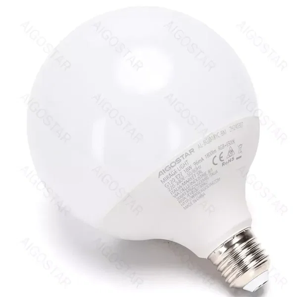 Żarówka smart G120 E27 18W RGBW Bluetooth MESH biała kula do inteligentnego domu