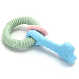 Ring z mini ringiem i kostką do czyszczenia zębów psa 7,3 cm dla zdrowia i zabaw