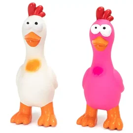 Kurczak lateksowa zabawka gryzak dla psa z dźwiękiem 20x8x6 cm dla zabawy i bezp