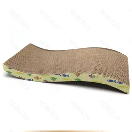 Drapak tekturowy dla kota 43x20x5,5 cm z kocimiętką dla relaksu i zabawy