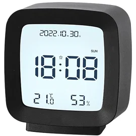 Zegar budzik z datą i temperaturą z funkcją drzemki LCD wilgotność w powietrzu