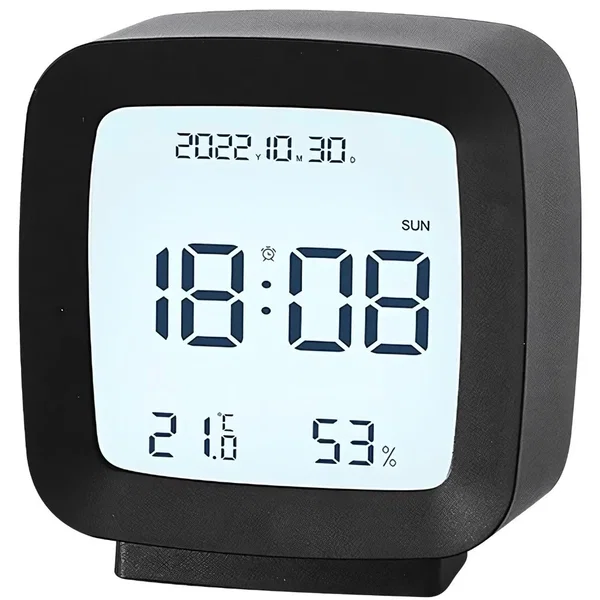 Zegar budzik z datą i temperaturą z funkcją drzemki LCD wilgotność w powietrzu