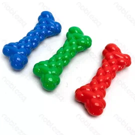 Kolorowa kość 14x6x3 cm z dźwiękiem jako trwały gryzak dla psa