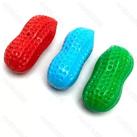 Gumowa zabawka dla psa Orzeszek ziemny 12,5x6x4,8 cm z dźwiękiem i trwałym gryza