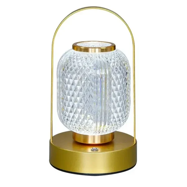 Lampka nocna kryształowa dotykowa 3 odcienie CCT bezprzewodowa 5V/USB Tech-Led