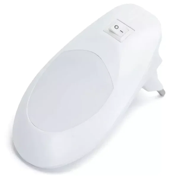 Lampka nocna LED wtykana do gniazdka 230V z włącznikiem 0,6W 3000K Aigostar