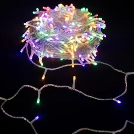 Sznur 7,5 m 150 LED RGBY z ciepłym światłem i zasilaczem IP44 idealny do dekorac