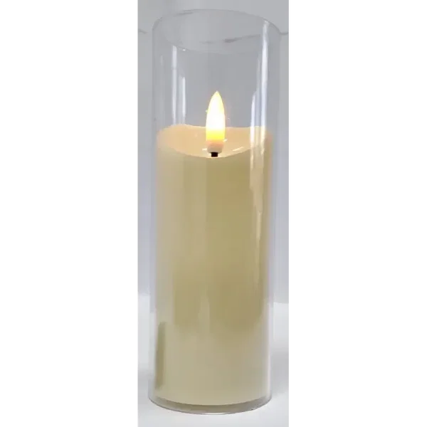 Świeca LED wkład do lampionu  5x15cm  z efektem płomienia 2xAA