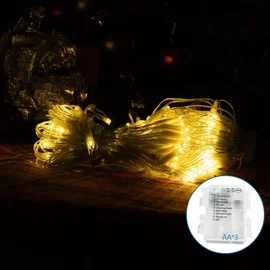 Lampki choinkowe siatka 300 LED ciepłe 4,5x1,5 m na 3 baterie AA do przytulnego 