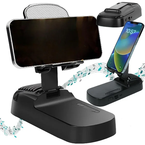 Głośnik stojak pod telefon uchwyt teleskopowy bluetooth powerbank podstawka Verk