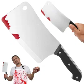Krwawy tasak do kostiumu mordercy zabójcy psychopaty nóż bróń na halloween - Cza