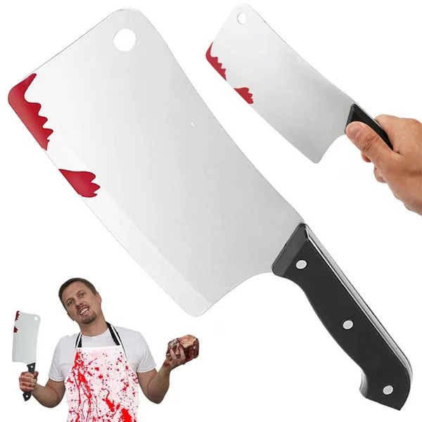 Krwawy tasak do kostiumu mordercy zabójcy psychopaty nóż bróń na halloween - Cza