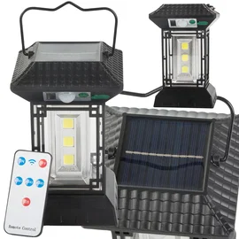 Lampa solarna z czujnikiem zmierzchu i ruchu, 5 trybów, 60 LED COB, z pilotem
