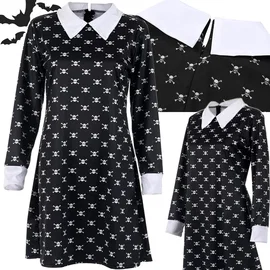 Sukienka wednesday addams strój kostium dla dzieci halloween przebranie 125 - Cz