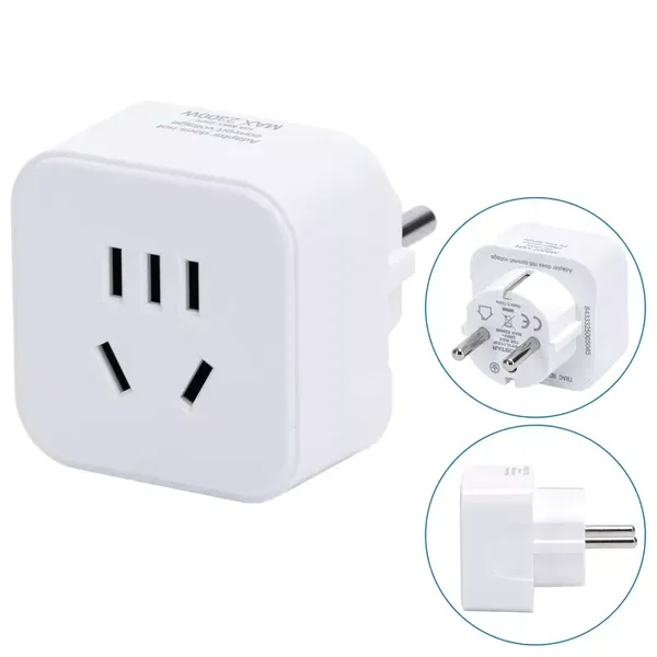 Adapter podróżny z wtyczką europejską i chińskim gniazdkiem dla wygody podróży