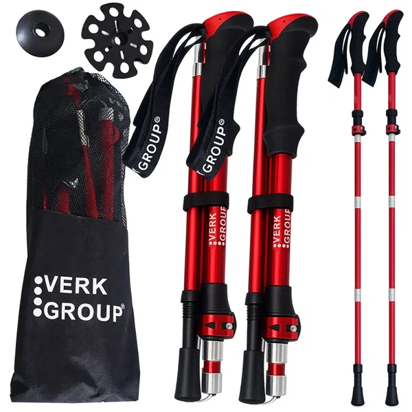 Kijki do chodzenia nordic walking trekkingowe Verk Group zestaw z pokrowcem
