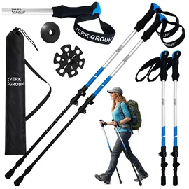 Kijki do chodzenia nordic walking i trekkingowe z końcówkami i pokrowcem Verk Gr