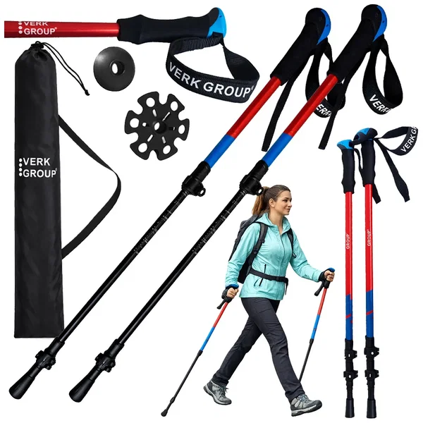 Kijki do chodzenia nordic walking trekkingowe Verk Group z końcówkami i pokrowce