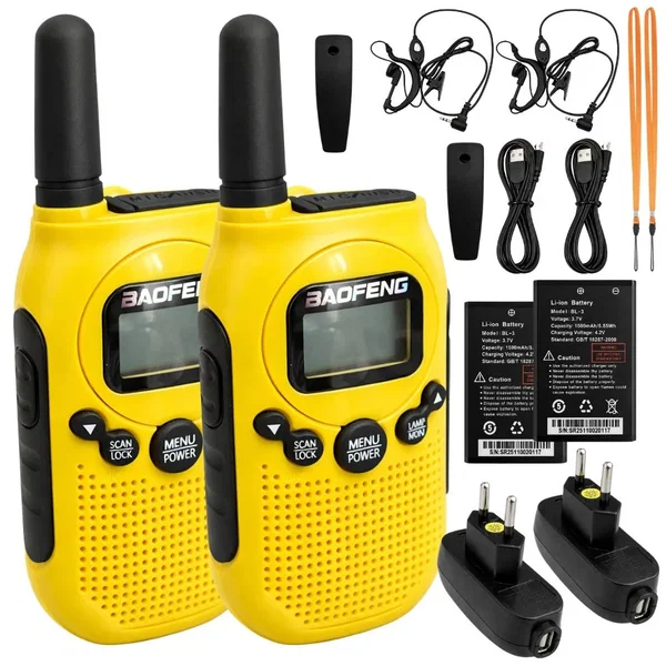 Zestaw 2x krótkofalówka Baofeng BF-T6 z latarką, akumulator 1500mAh, zasięg do 2