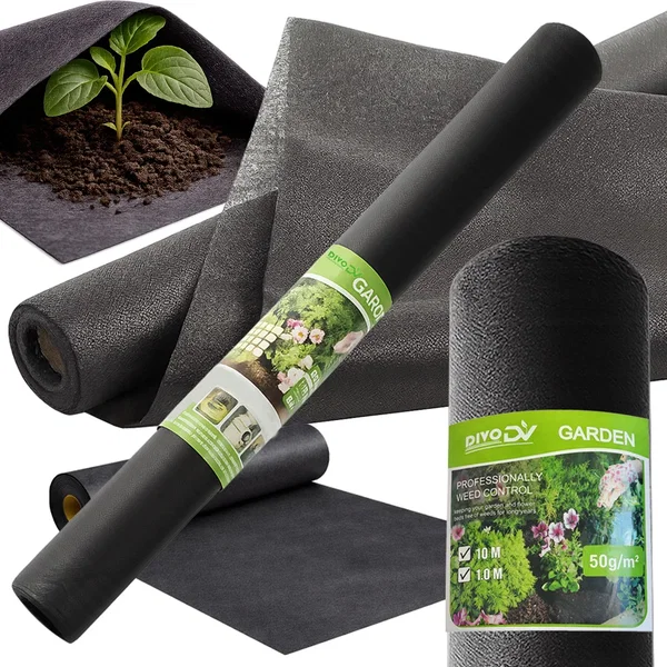 Gruba agrowłóknina czarna 50g 1x10m mata ściółkująca antychwastowa