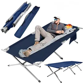 Łóżko składane kanada turystyczne zestaw polowe kempingowe outdoor - Granatowy