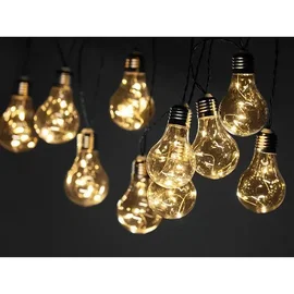 Girlanda solarna 10 żarówek z drucikiem led światło białe-ciepłe 3.8 m