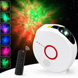 Projektor gwiazd galaktyki LED Bluetooth z głośnikiem, pilotem i lampką nocną