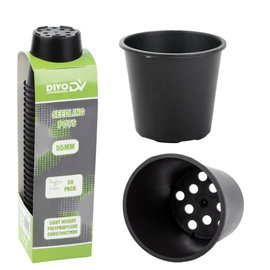 Doniczki do sadzonek 55mm 30 sztuk produkcyjne do rozsady kiełkowania upraw DIVO