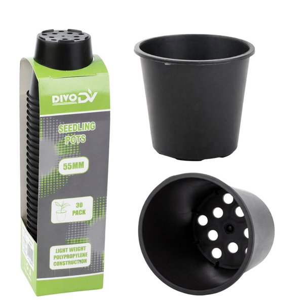 Doniczki do sadzonek 55mm 30 sztuk produkcyjne do rozsady kiełkowania upraw DIVO