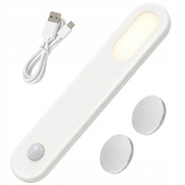 Lampka LED z czujnikiem ruchu USB magnetyczna do szafy na schody 1,5W biała