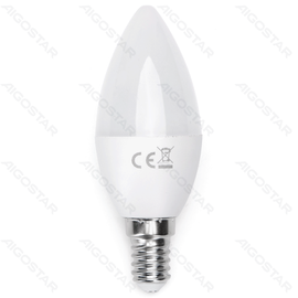 Żarówki LED C37 E14 8W 6500K 2 sztuki blister mocne światło do biura