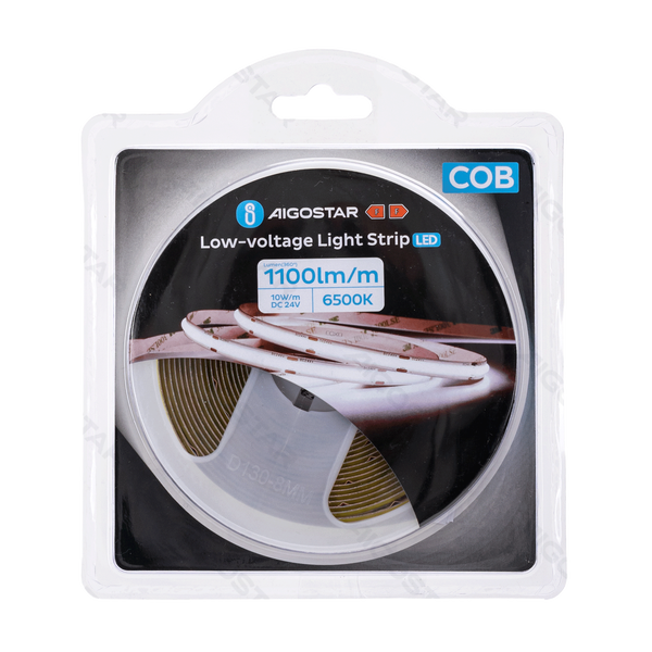 Taśma LED 5 m 10 W/m 6500K COB w blisterze mocne światło do biura