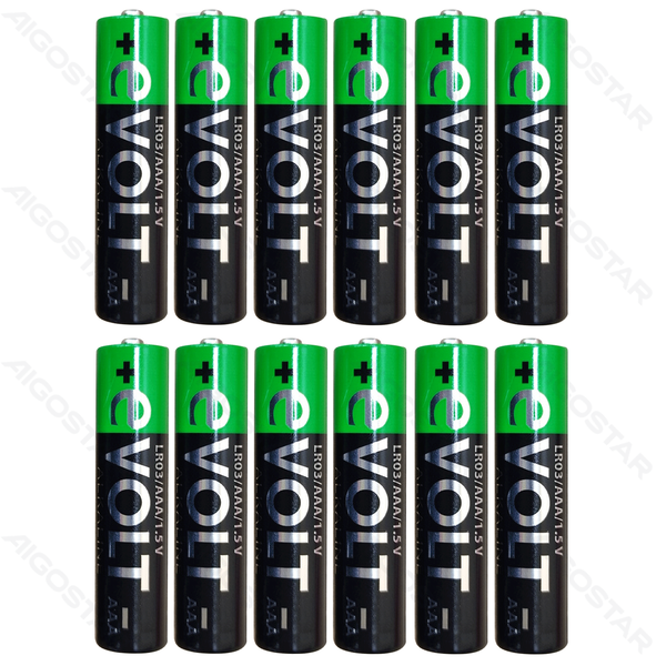 Baterie alkaliczne AAA LR03 1,5V 12 sztuk niezawodne zasilanie urządzeń
