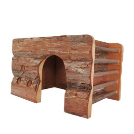 Drewniany domek norka 40x25x29cm dla chomika królika świnki morskiej