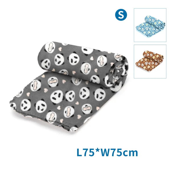 Koc dla zwierząt S:L75xW75cm szary/niebieski/brązowy