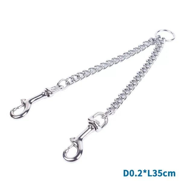 Rozdzielacz smyczy łańcuch dla dwóch psów rozmiar S 2.0mmx2x35cm